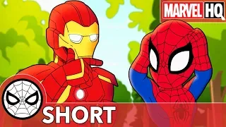 Spidey's Swiping Makes a Mess with Iron Man! | Marvel Super Hero Adventures - Mine! | SHORT