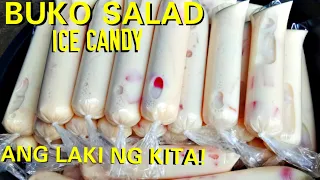 BUKO SALAD ICE CANDY PANG NEGOSYO RECIPE| PATOK NA PANG NEGOSYO SA MALIIT NA PUHUNAN