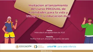 Lanzamiento del curso PREDUAL de habilidades para la vida y trabajo en la educación dual