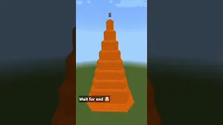 New lava tower trick in minecraft || wait for end 🤯 || #shorts