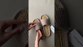 House shoes | Crochet Slippers | В’язані тапочки на джутовій устілці