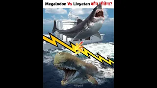Megalodon Vs Livyatan कौन जीतेगा? 😱 #shorts #youtubeshorts #animals