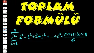 İSPAT: TOPLAM FORMÜLÜ (1^2+2^2+3^2+...+n^2=n(n+1)(2n+1)/6)