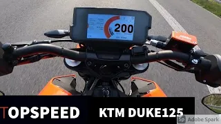 TopSpeed - KTM Duke 125 - Deutsche Autobahn !!