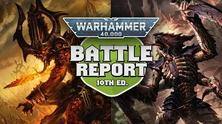 Chaos Deamons vs Tyranids Warhammer 40k 10th Edition Battle Report Ep 66