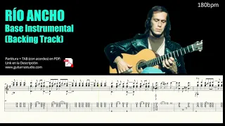 RÍO ANCHO / Paco de Lucía / BACKING TRACK (Base Instrumental) / Normal y Lento / Partitura TAB (PDF)