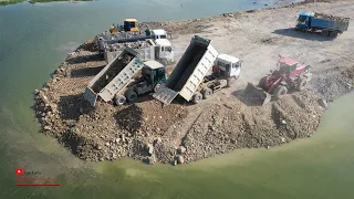 Wonderful Stronger Dozer Machine Hard Pushing Gravel Building Road Construction Dump Truck Spreading