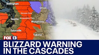 Rare blizzard warning for Washington Cascades; dangerous mountain pass travel expected