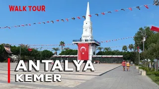 Antalaya Turkey Kemer Walking Tour | Aug 2021 |4K UHD 60FPS