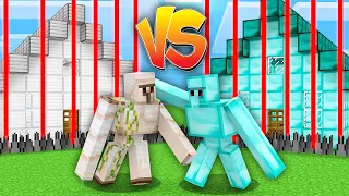 WHO HAS THE MOST STRONG HOUSE MINECRAFT? IRON GOLEM VS DIAMOND GOLEM