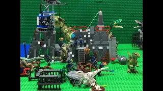 Jurassic World Compound Chaos!  - Lego Stop Motion Animation #lego #dino #stopmotion #jurassicworld