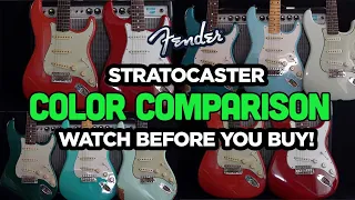 Stratocaster Color Comparison - WATCH BEFORE YOU BUY! A Comparison of Most Popular Vintage Colors