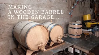 А whiskey barrel from an oak log | DIY | How to make a wooden barrel in the garage