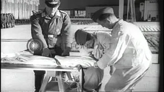 Soldiers learn the parachute landing techniques during a training in Germany. HD Stock Footage