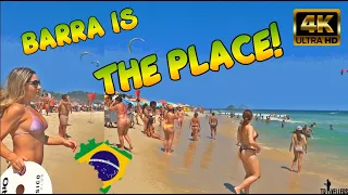 【4K】🏖️ BEST BEACH IN RIO -  BARRA DE TIJUCA