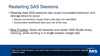 SAS Viya - Starting a Fresh SAS Session