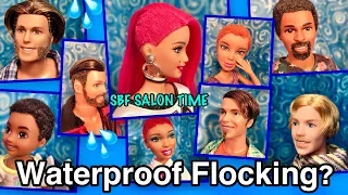 WATERPROOF FLOCK?  With facial hair & side shave doll stuff too! / SBF SALON TIME Eps #19