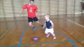 dribbling, 3 years old