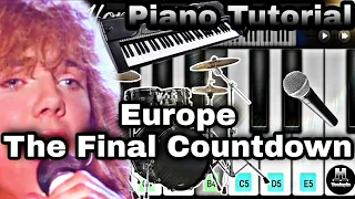 Europe - The Final Countdown on Piano (Piano Tutorial) EASY Piano Mobile Perfect Piano Walk Band