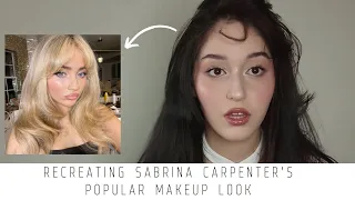 Recreating Sabrina Carpenter's popular makeup look!