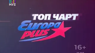 (Оригинал)Фрагмент эфира во время ТОП Чарт Europa Plus с заставкой(МузТВ,2016 - н.в.)