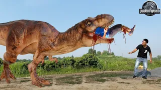 Most REALISTIC T-Rex chase All Part | Jurassic Park Fan Made Short Film | Dinosaur Movie | Ms. Sandy