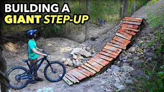 Building a janky wooden Step-up Jump for MTB! // Subscriber Trail pt. 9