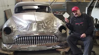 Mounting the grill in the chopped 49 Chevy