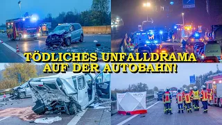 [TÖDLICHES UNFALLDRAMA AUF A5] MANN will WARNDREIECK aufstellen & wird von AUTO ERFASST | FEUERWEHR