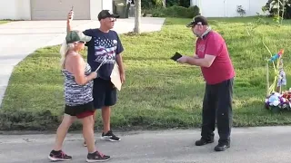 Neighbor Freaks Out at Brian Laundrie Protesters