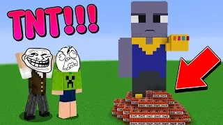 Minecraft: TROLLEI MEU AMIGO EXPLODINDO A CONSTRUÇÃO DELE COM TNT!