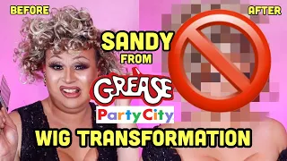 $21 SANDY FROM GREASE PARTY CITY WIG TRANSFORMATION