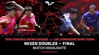 Sun Yingsha/Wang Chuqin vs Lim Jonghoon/Shin Yubin | XD Final | Singapore Smash 2024