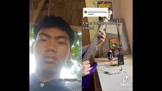 tiktoker runs guitar sounds though shaving cream