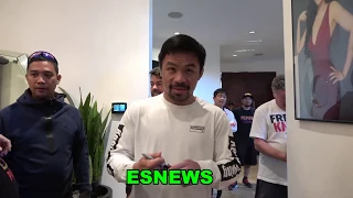 Manny Pacquiao Reaction To Anderson SIlva Saying MP Beat Him Up In Sparring EsNews Boxing