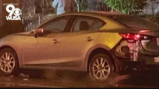 A manhole explodes and blows off car bumper in DC