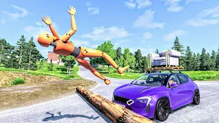 Cars vs Fallen Tree #4 – BeamNG Drive | CrashBoomPunk