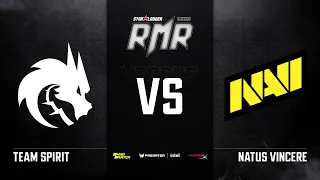 [RU] Team Spirit vs NAVI | Карта 1: Mirage | StarLadder CIS RMR Main Event Playoffs