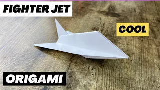 FIGHTER JET ORIGAMI TUTORIAL EASY PAPER PLANE CRAFTING | HOW TO MAKE PAPER FIGHTER JET ORIGAMI ART