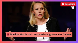 🔥 Marion Maréchal : tensions sur CNews après des accusations graves, elle perd son calme