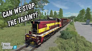 Can We Stop The Train In Farming Simulator 22? | PS5 | FS22