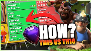 He DESTROYED TH16 Bases with HYBRID as a TH15?!! | Clash of Clans