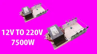 How to make a simple inverter 7500W, 12 to 220v IRF 3205, Z44, creative prodigy #55