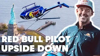 Red Bull Helicopter Flies Upside Down Over New York City