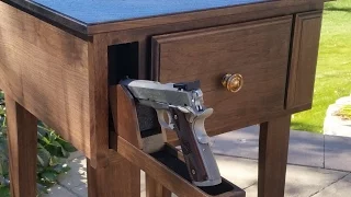 Gun Concealment Furniture: End Table with Hidden Gun and Secret Compartment