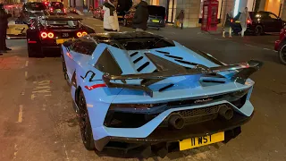 SUPERCARS Gang in LONDON Mayfair Street 2022.