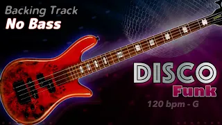 𝄢 DISCO FUNK Backing Track ⭐︎  No Bass - Backing track for bass. 120 BPM in G. #backingtrack