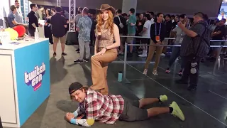 Amouranth Most Awkward & Cringe Moments at TwitchCon 😬 (Stepping On Simps)