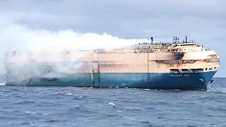 4,000 cars destroyed by fire on ship Felicity Ace