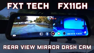 FXT F11GH Rear View Mirror Dash Cam With Wireless Rear Camera